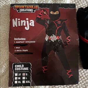 Spooktacular Creations Ninja Costume for Kids - Black and Red